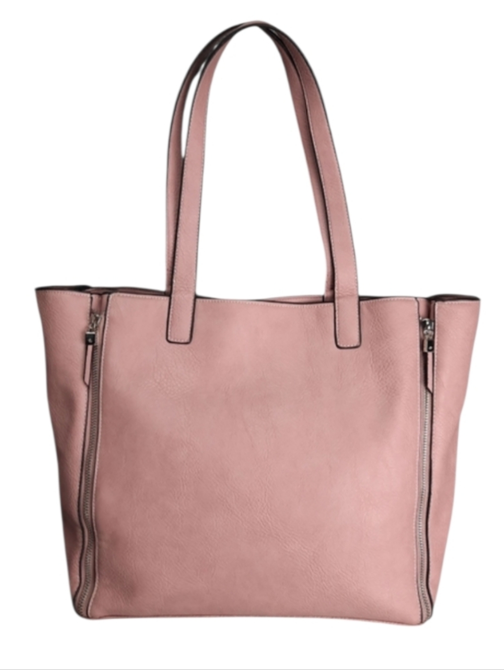 K Carroll Dusty Pink Vegan Leather Expandable Tote